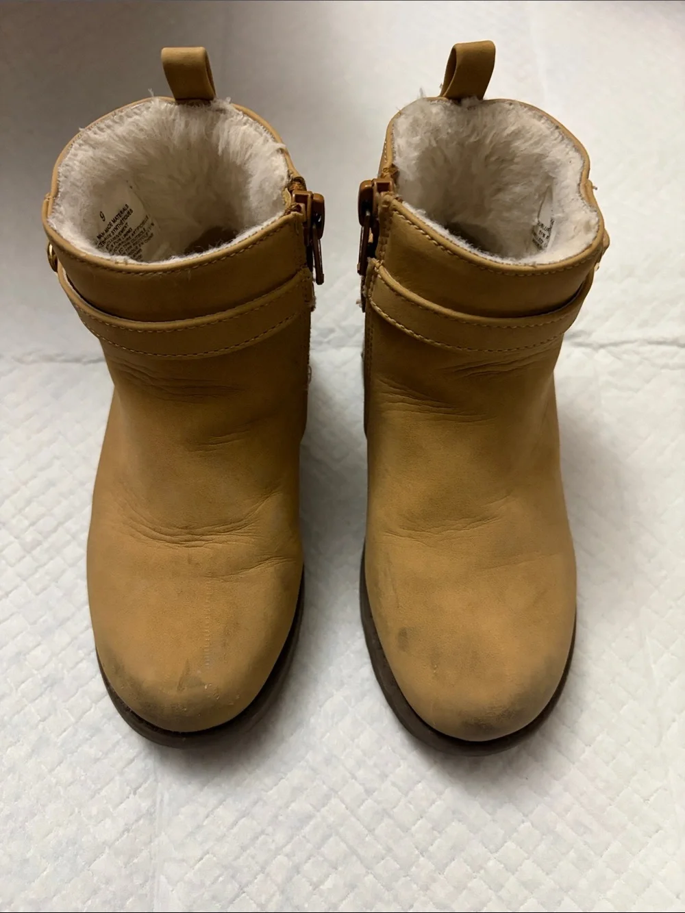 The Children's Place Camel Faux-Shearling Ankle Boots for Kids